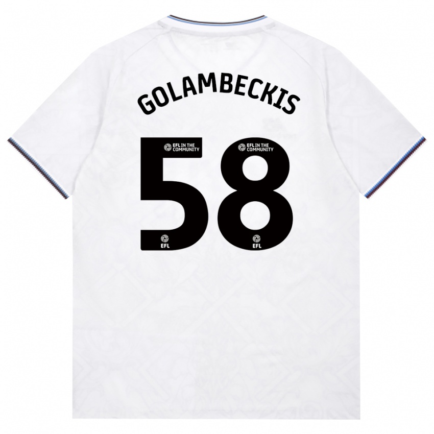 נשים Airidas Golambeckis #58 בורדו לבן הרחק ג'רזי 2026/27 חולצה קצרה