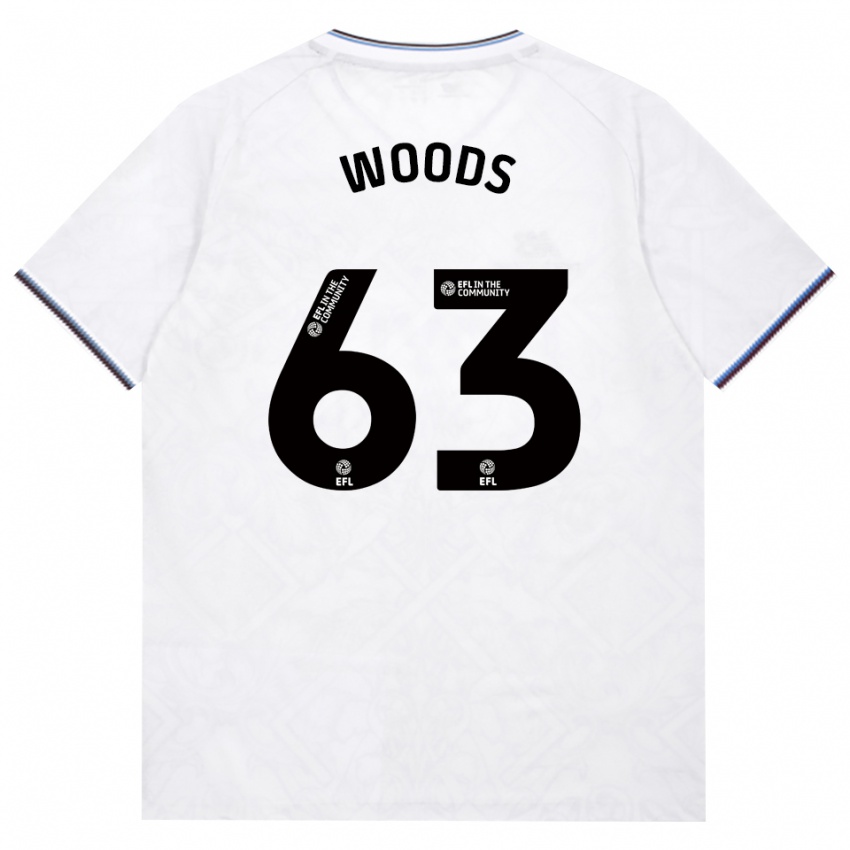 נשים Archie Woods #63 בורדו לבן הרחק ג'רזי 2026/27 חולצה קצרה