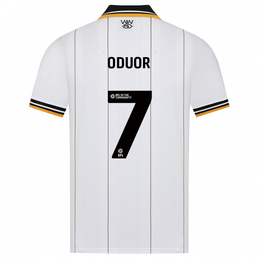 נשים Clive Oduor #7 כתום לבן שחור הרחק ג'רזי 2026/27 חולצה קצרה