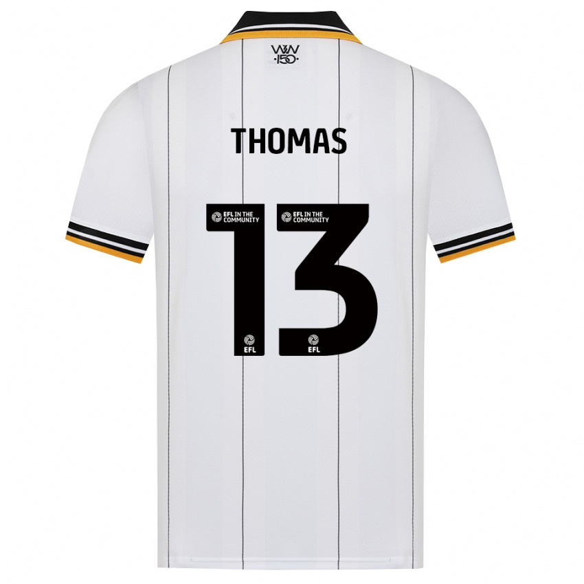 נשים Bec Thomas #13 כתום לבן שחור הרחק ג'רזי 2026/27 חולצה קצרה