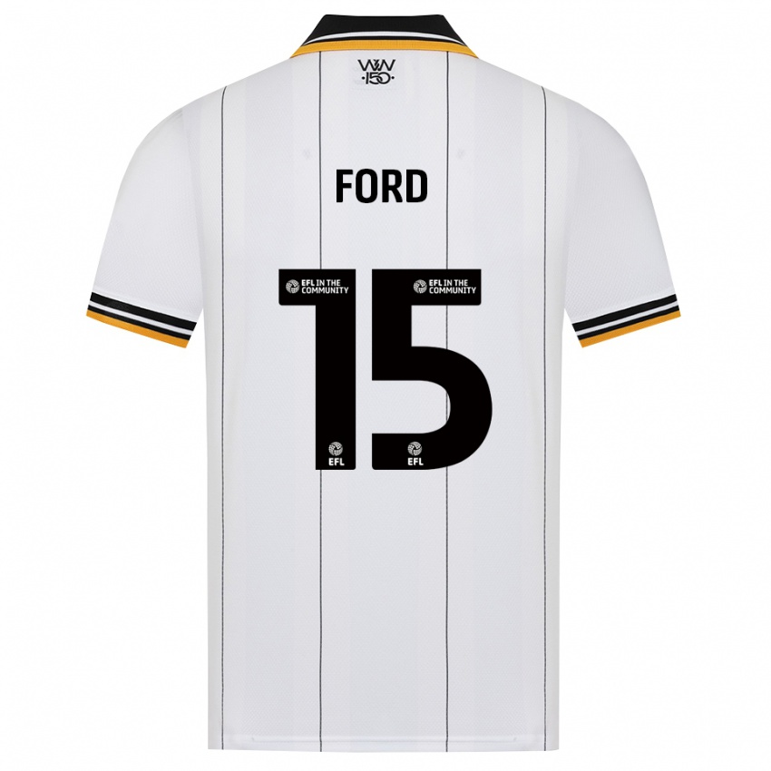 נשים Hayden Ford #15 כתום לבן שחור הרחק ג'רזי 2026/27 חולצה קצרה