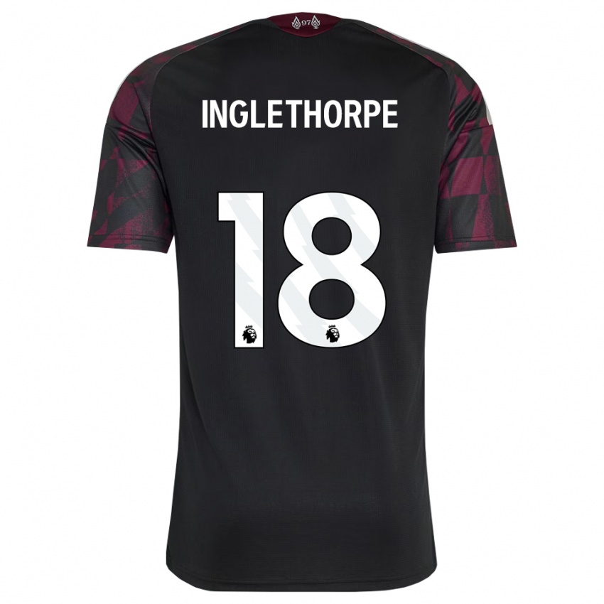 נשים Finn Inglethorpe #18 שחור לבן סגול ג'רזי קיט שלישי 2026/27 חולצה קצרה