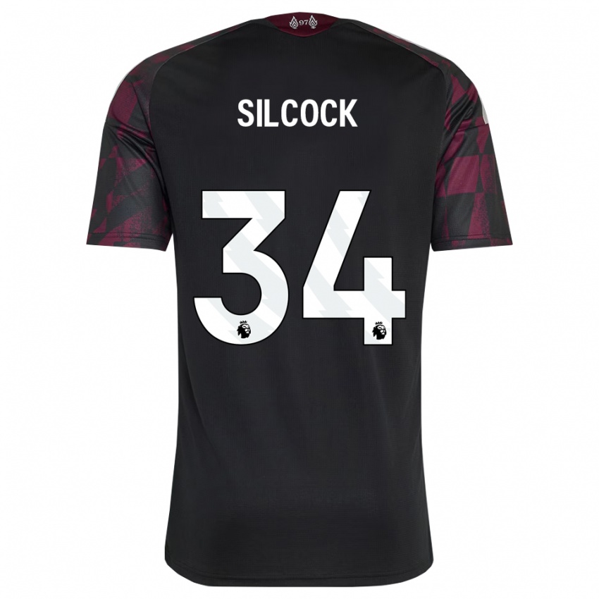 נשים Hannah Silcock #34 שחור לבן סגול ג'רזי קיט שלישי 2026/27 חולצה קצרה
