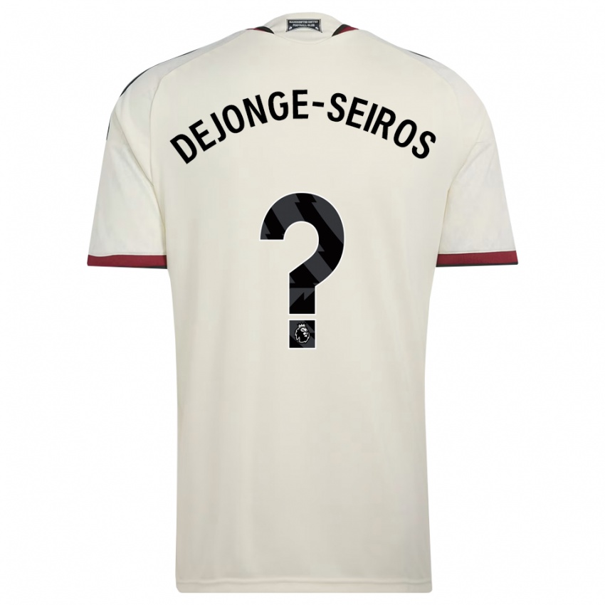 נשים Edson Dejonge-Seiros #0 בז' שחור אדום ג'רזי קיט שלישי 2026/27 חולצה קצרה