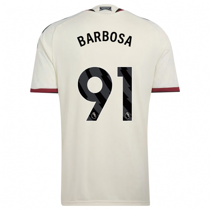 נשים Neithan Barbosa #91 בז' שחור אדום ג'רזי קיט שלישי 2026/27 חולצה קצרה