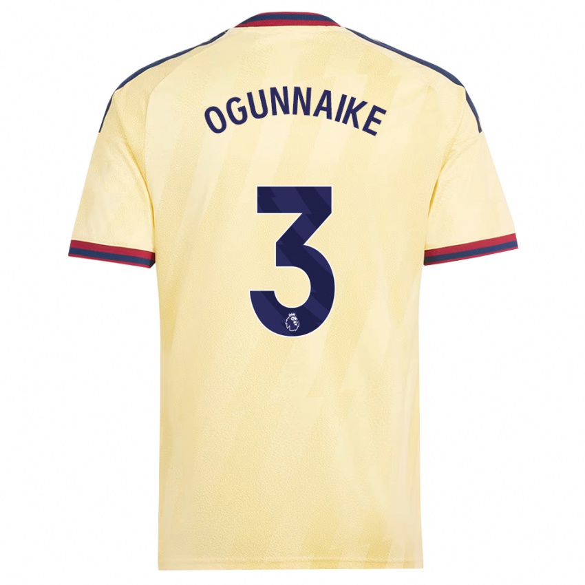 נשים Josh Ogunnaike #3 צהוב בהיר כחול חצות ג'רזי קיט שלישי 2026/27 חולצה קצרה