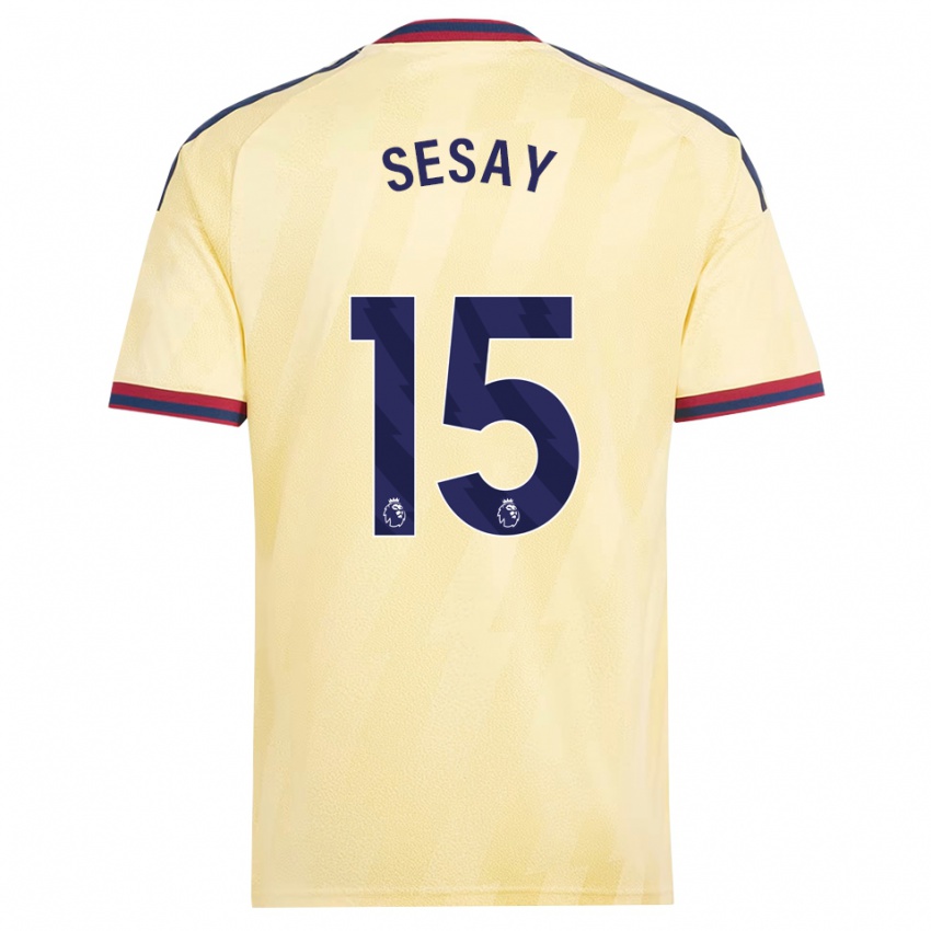 נשים Joshua Sesay #15 צהוב בהיר כחול חצות ג'רזי קיט שלישי 2026/27 חולצה קצרה