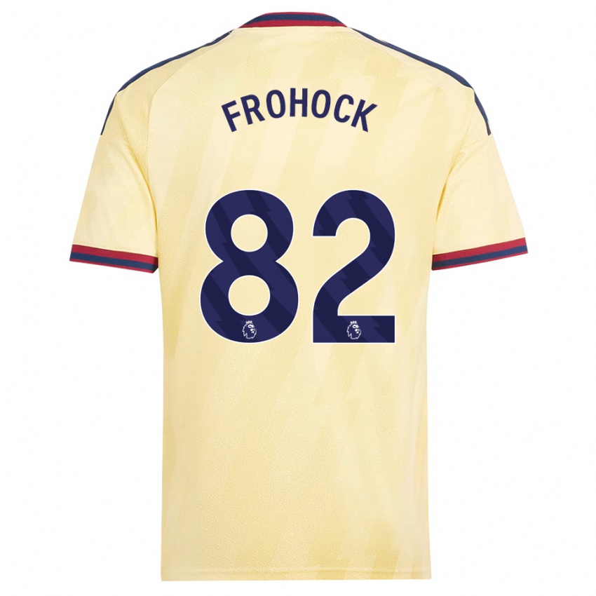 נשים Marley Frohock #82 צהוב בהיר כחול חצות ג'רזי קיט שלישי 2026/27 חולצה קצרה