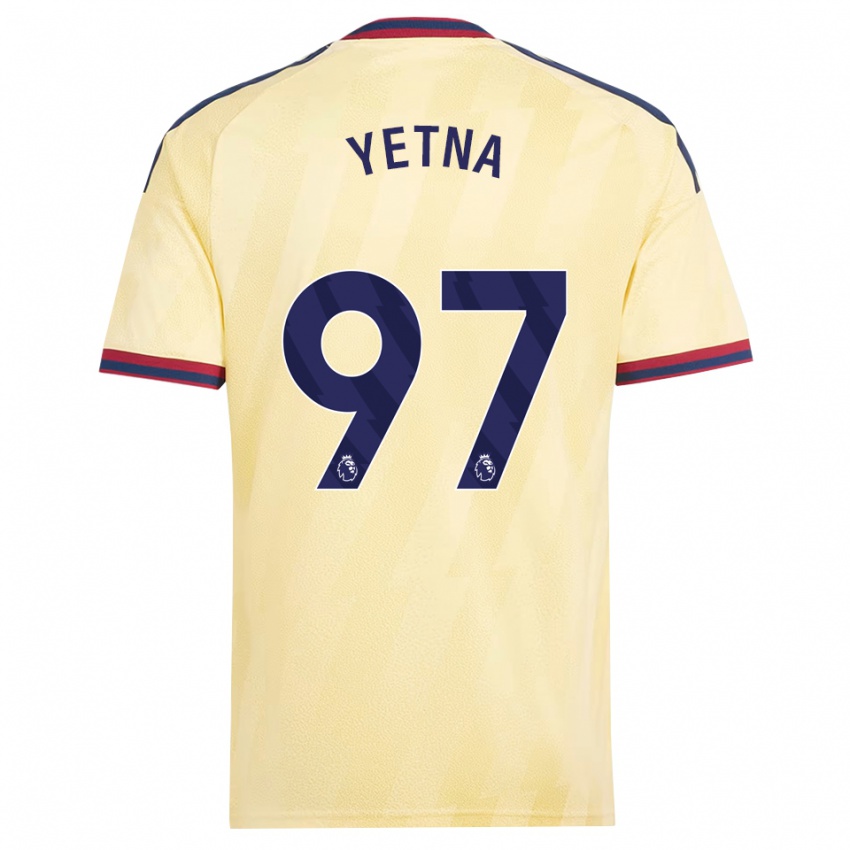 נשים Mikael Yetna #97 צהוב בהיר כחול חצות ג'רזי קיט שלישי 2026/27 חולצה קצרה