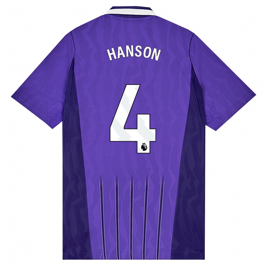 נשים Cayon Hanson #4 סגול לבן ג'רזי קיט שלישי 2026/27 חולצה קצרה
