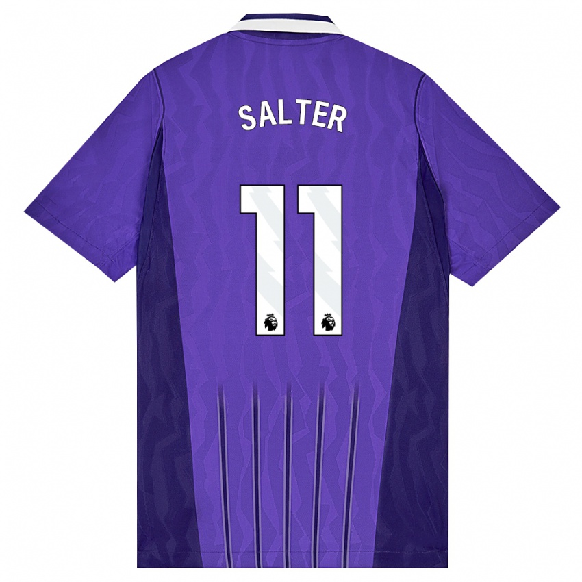 נשים Oliver Salter #11 סגול לבן ג'רזי קיט שלישי 2026/27 חולצה קצרה