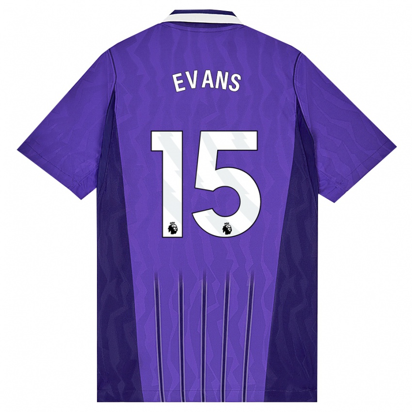 נשים Ted Evans #15 סגול לבן ג'רזי קיט שלישי 2026/27 חולצה קצרה
