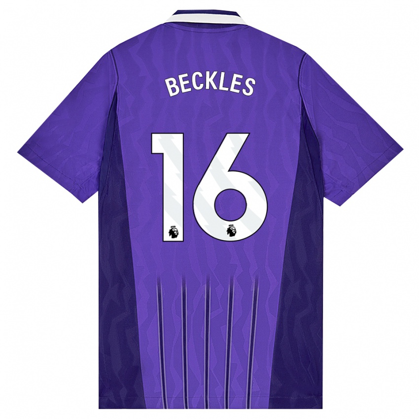 נשים Zion Beckles #16 סגול לבן ג'רזי קיט שלישי 2026/27 חולצה קצרה