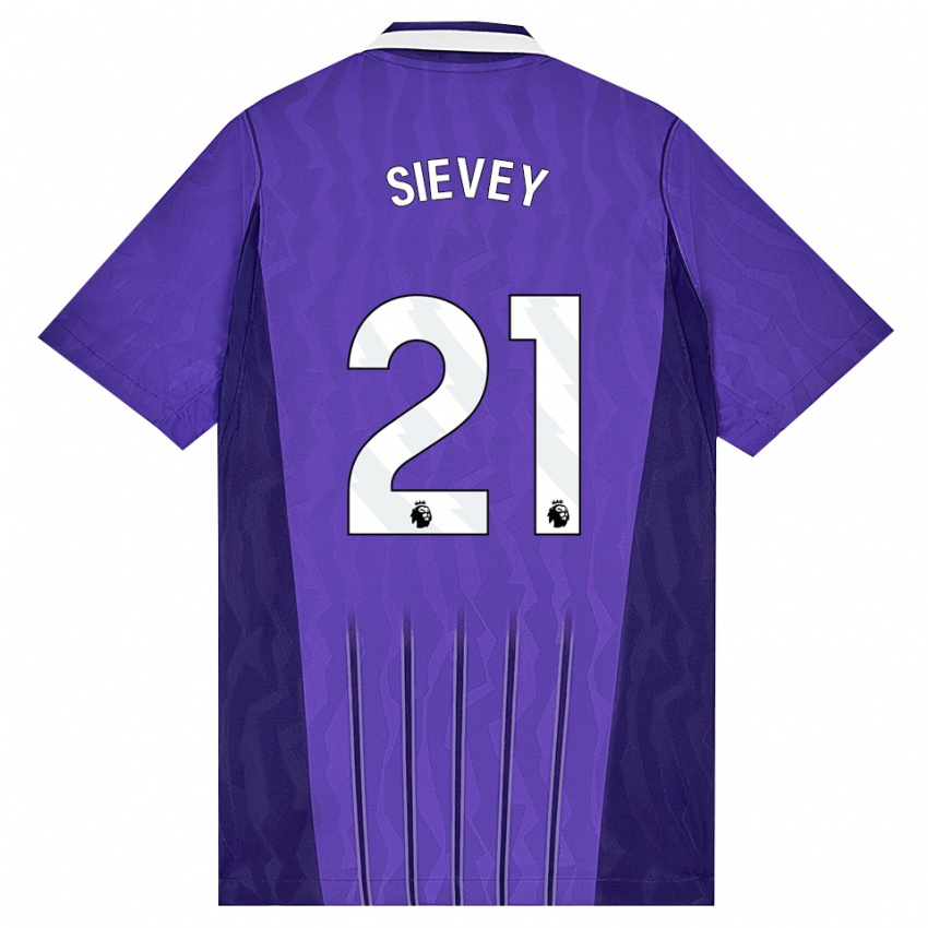 נשים Max Sievey #21 סגול לבן ג'רזי קיט שלישי 2026/27 חולצה קצרה