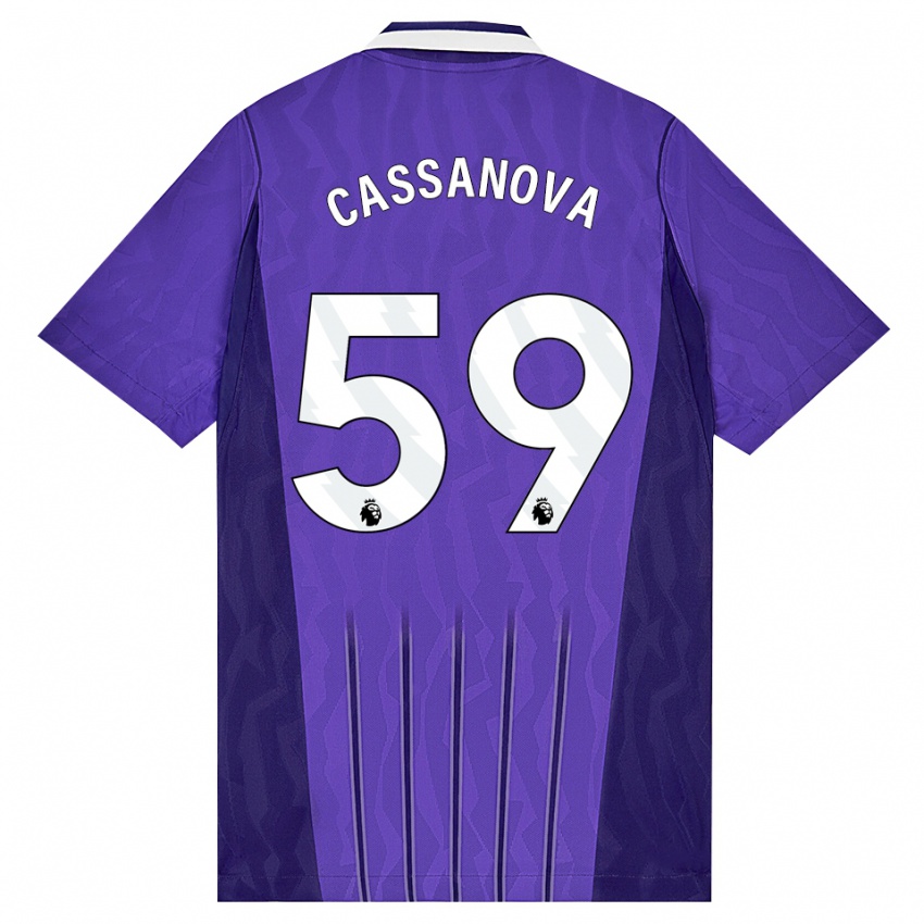 נשים Dante Cassanova #59 סגול לבן ג'רזי קיט שלישי 2026/27 חולצה קצרה