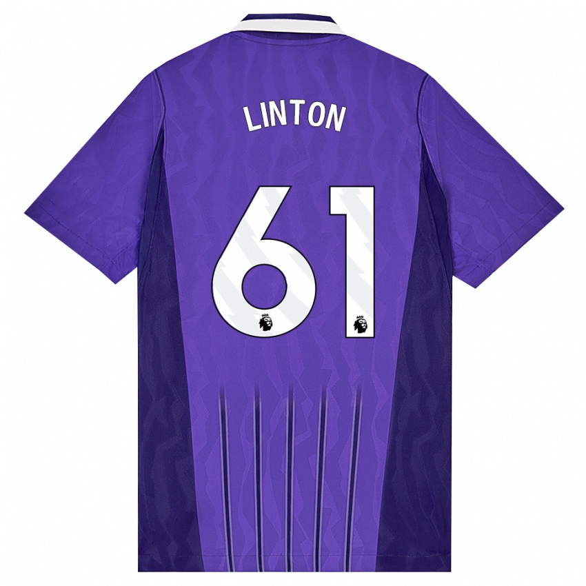 נשים Jahziah Linton #61 סגול לבן ג'רזי קיט שלישי 2026/27 חולצה קצרה