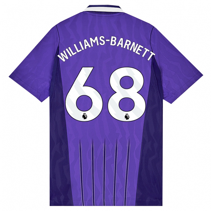 נשים Lucá Williams-Barnett #68 סגול לבן ג'רזי קיט שלישי 2026/27 חולצה קצרה