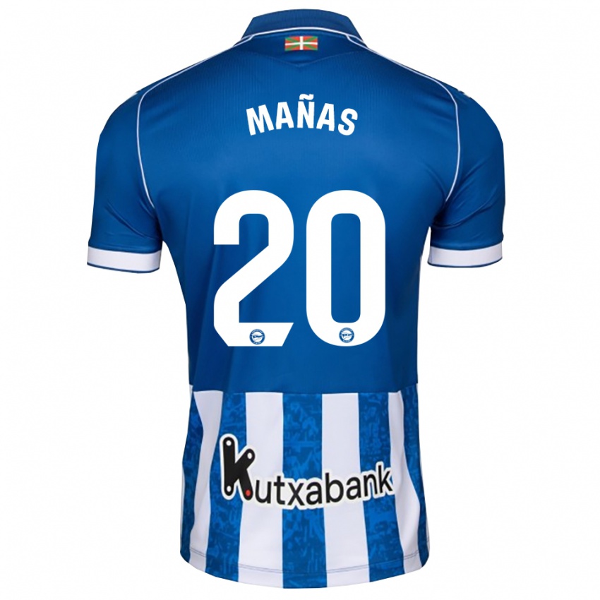 ילדים Aitor Mañas #20 לבן כחול שחור ג'רזי ביתית 2026/27 חולצה קצרה
