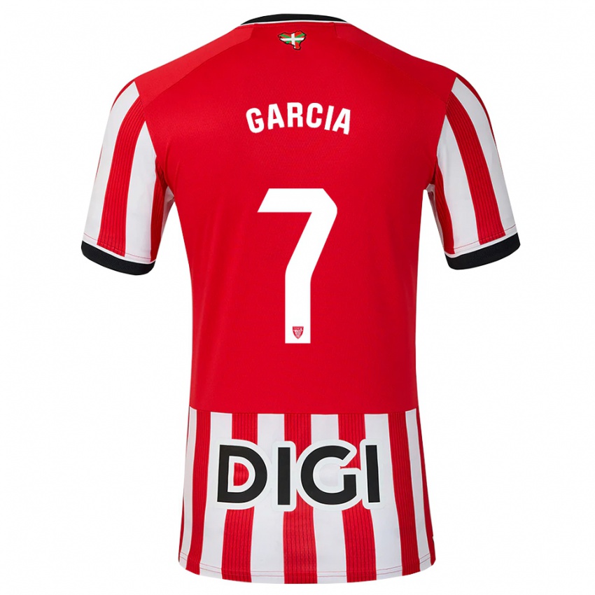 ילדים Nahikari García #7 אדום שחור לבן ג'רזי ביתית 2026/27 חולצה קצרה ילדים Nahikari García #7 אדום שחור לבן ג'רזי ביתית 2026/27 חולצה קצרה