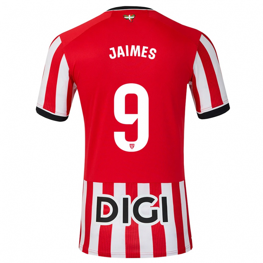 ילדים Andrés Jaimes #9 אדום שחור לבן ג'רזי ביתית 2026/27 חולצה קצרה