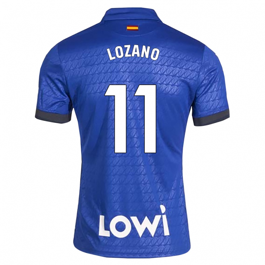 ילדים Álex Lozano #11 לבן כחול שחור ג'רזי ביתית 2026/27 חולצה קצרה