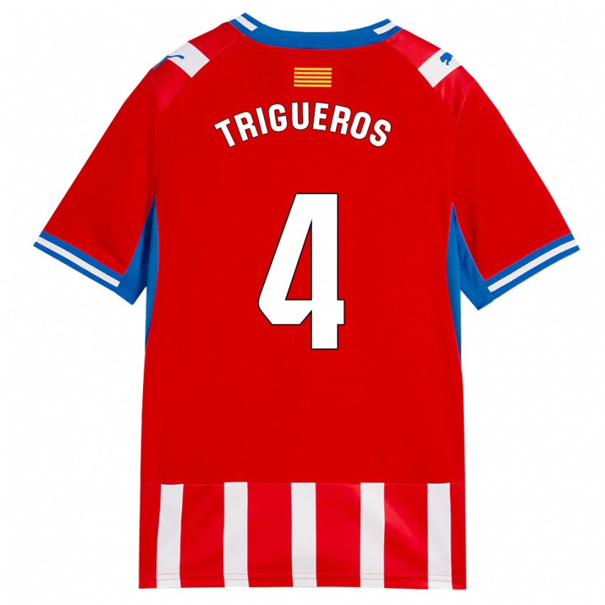 ילדים Pol Trigueros #4 אדום לבן כחול שמיים ג'רזי ביתית 2026/27 חולצה קצרה