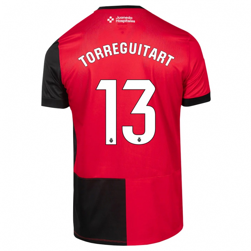 ילדים Nil Torreguitart #13 שחור אדום לבן ג'רזי ביתית 2026/27 חולצה קצרה