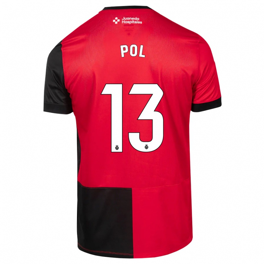 ילדים Joan Pol #13 שחור אדום לבן ג'רזי ביתית 2026/27 חולצה קצרה