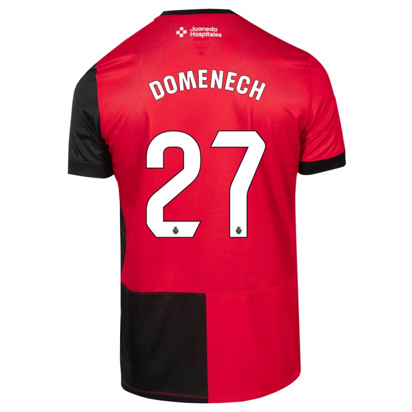 ילדים Marc Domenech #27 שחור אדום לבן ג'רזי ביתית 2026/27 חולצה קצרה