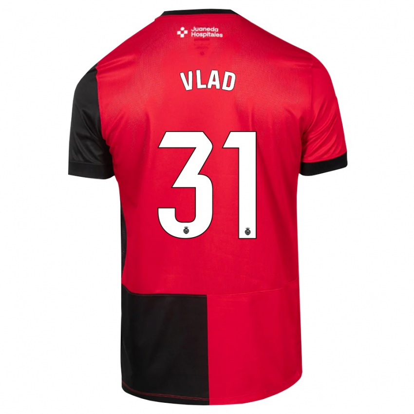 ילדים Rares Vlad #31 שחור אדום לבן ג'רזי ביתית 2026/27 חולצה קצרה