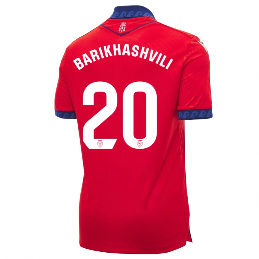 ילדים Nika Barikhashvili #20 אדום כחול צי לבן ג'רזי ביתית 2026/27 חולצה קצרה