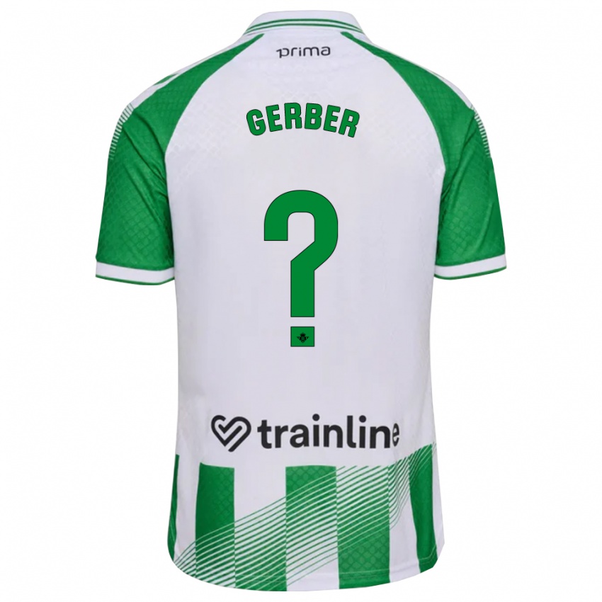 ילדים Andrew Gerber #0 ירוק בהיר שחור לבן ג'רזי ביתית 2026/27 חולצה קצרה