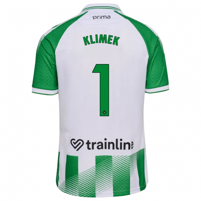 ילדים Bruno Klimek #1 ירוק בהיר שחור לבן ג'רזי ביתית 2026/27 חולצה קצרה