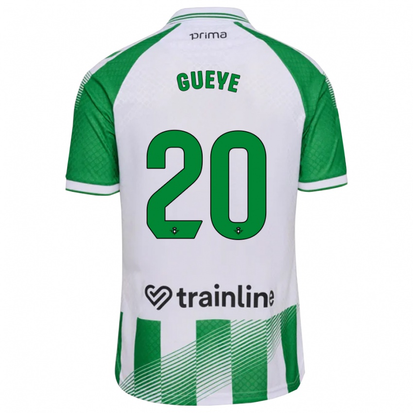 ילדים Lamine Gueye #20 ירוק בהיר שחור לבן ג'רזי ביתית 2026/27 חולצה קצרה