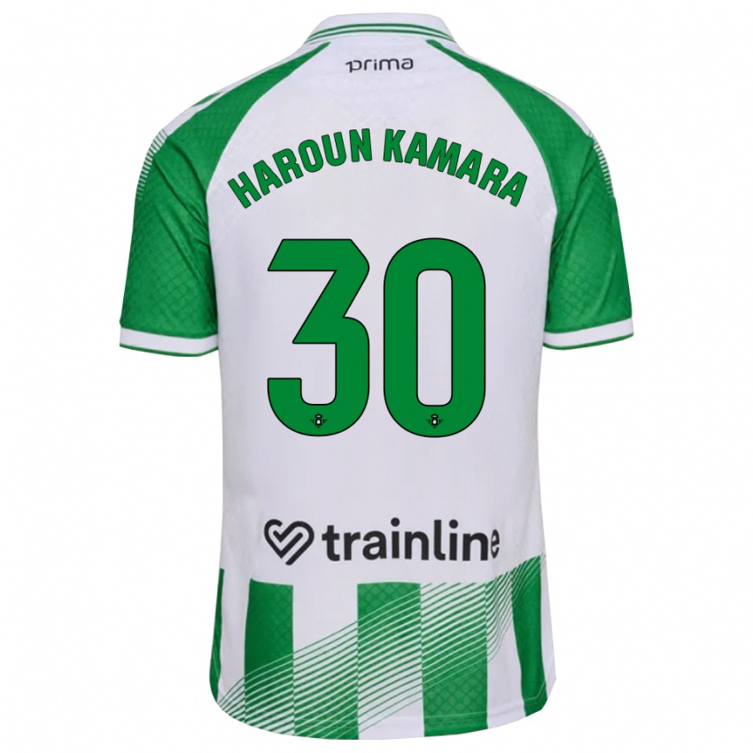 ילדים Miguel Haroun Kamara #30 ירוק בהיר שחור לבן ג'רזי ביתית 2026/27 חולצה קצרה