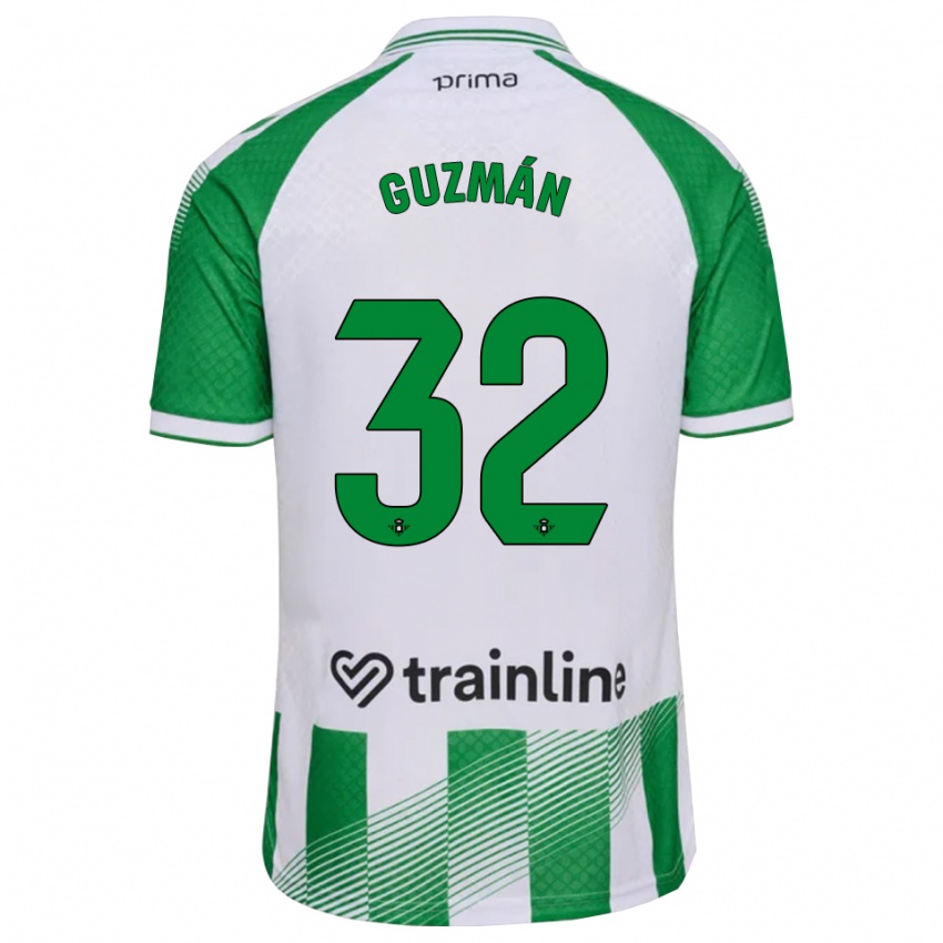 ילדים Rafael Guzmán #32 ירוק בהיר שחור לבן ג'רזי ביתית 2026/27 חולצה קצרה