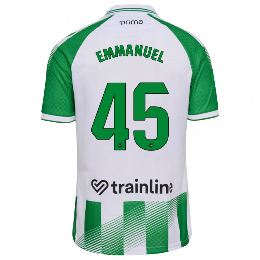 ילדים Jean Emmanuel N'agoran #45 ירוק בהיר שחור לבן ג'רזי ביתית 2026/27 חולצה קצרה
