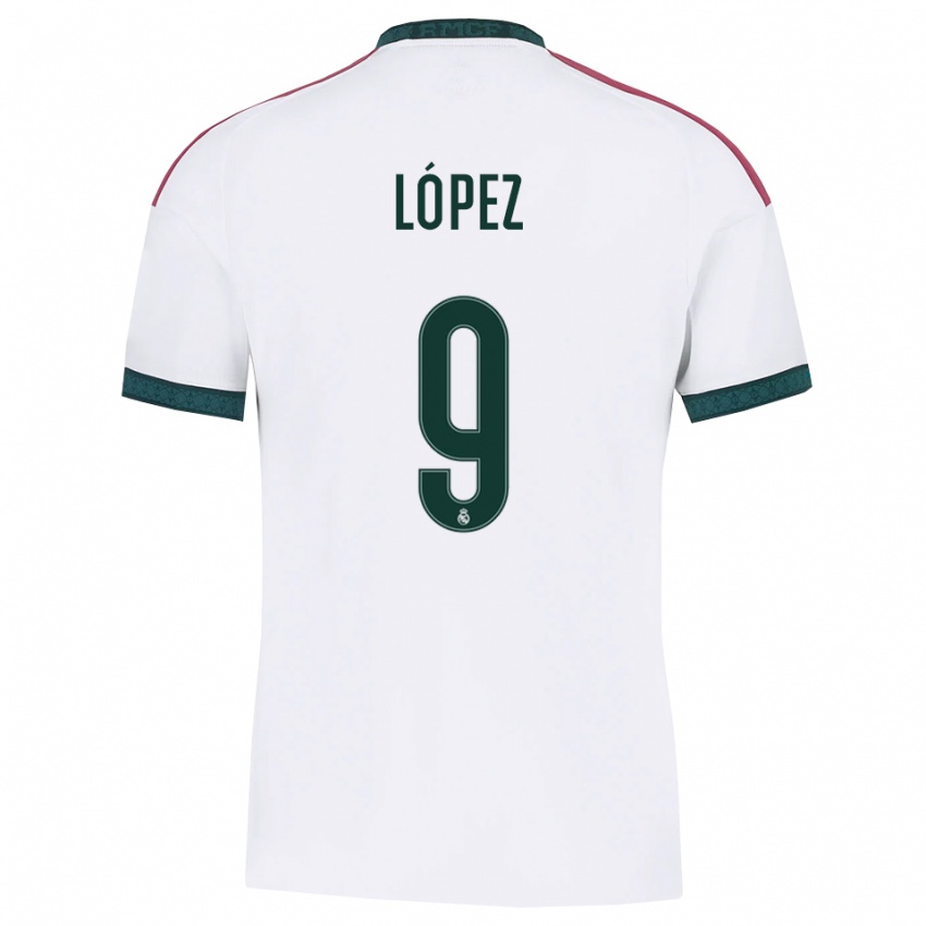 ילדים Mikel López #9 ירוק כהה לבן אדום ג'רזי ביתית 2026/27 חולצה קצרה