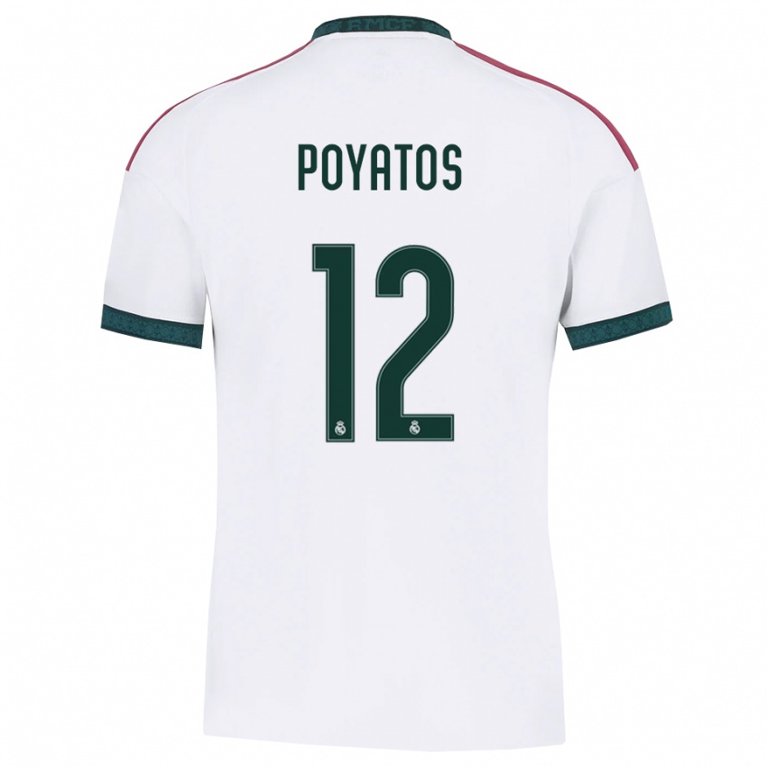 ילדים Marco Poyatos #12 ירוק כהה לבן אדום ג'רזי ביתית 2026/27 חולצה קצרה