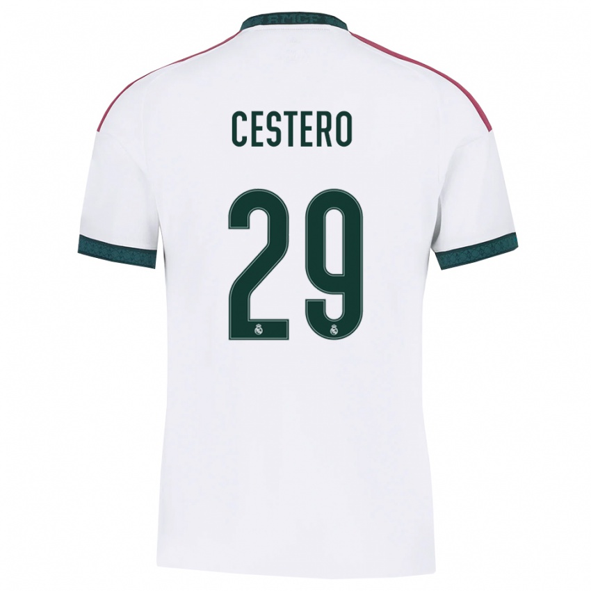 ילדים Jorge Cestero #29 ירוק כהה לבן אדום ג'רזי ביתית 2026/27 חולצה קצרה