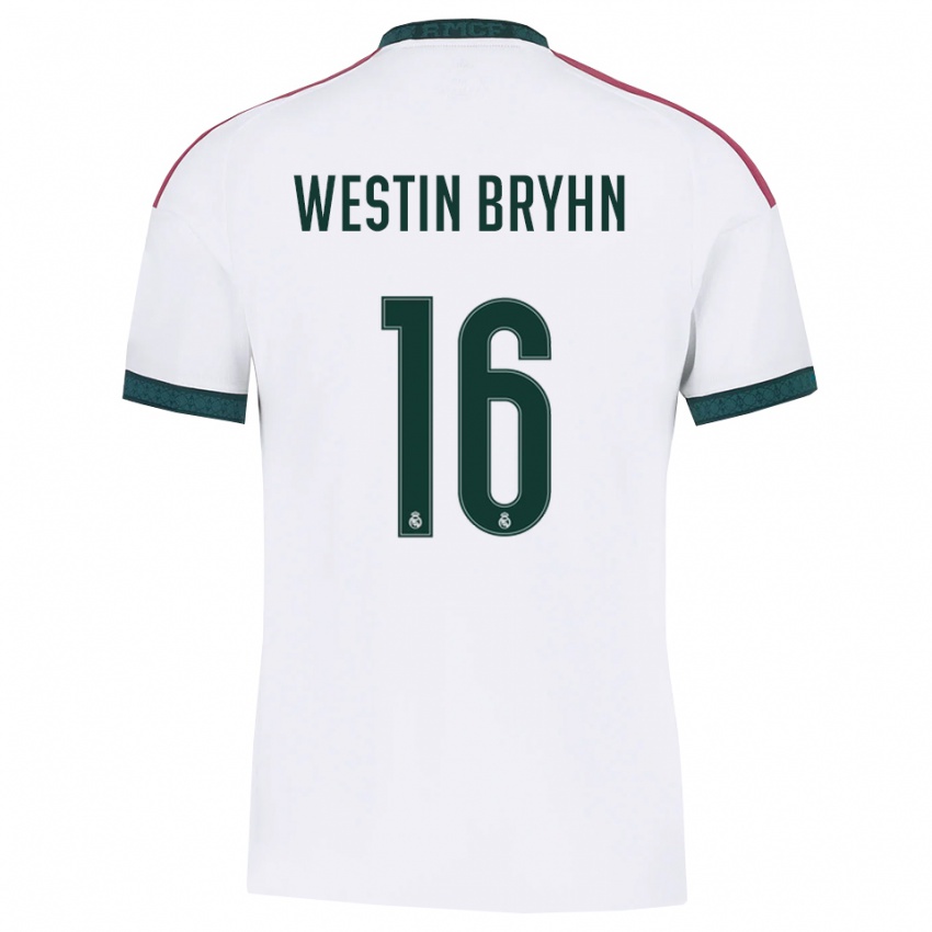 ילדים Leon Westin Bryhn #16 ירוק כהה לבן אדום ג'רזי ביתית 2026/27 חולצה קצרה
