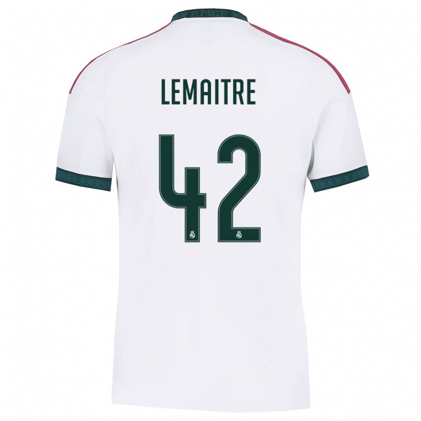 ילדים Leo Lemaitre #42 ירוק כהה לבן אדום ג'רזי ביתית 2026/27 חולצה קצרה