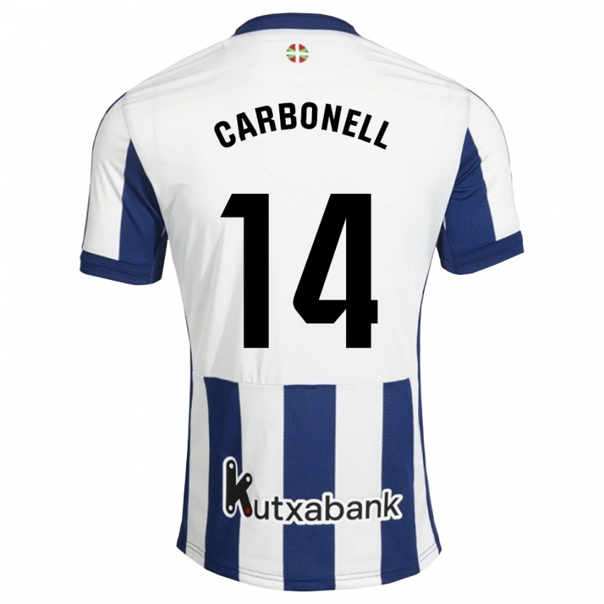 ילדים Tomy Carbonell #14 כחול צי זהב ג'רזי ביתית 2026/27 חולצה קצרה