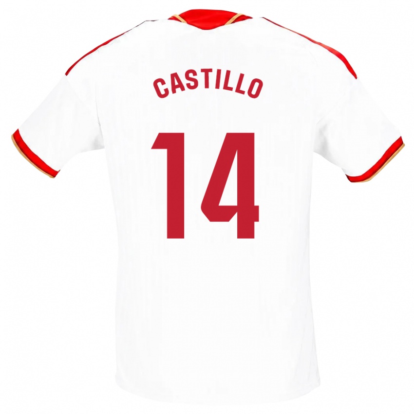 ילדים Silvio Castillo #14 לבן אדום ג'רזי ביתית 2026/27 חולצה קצרה