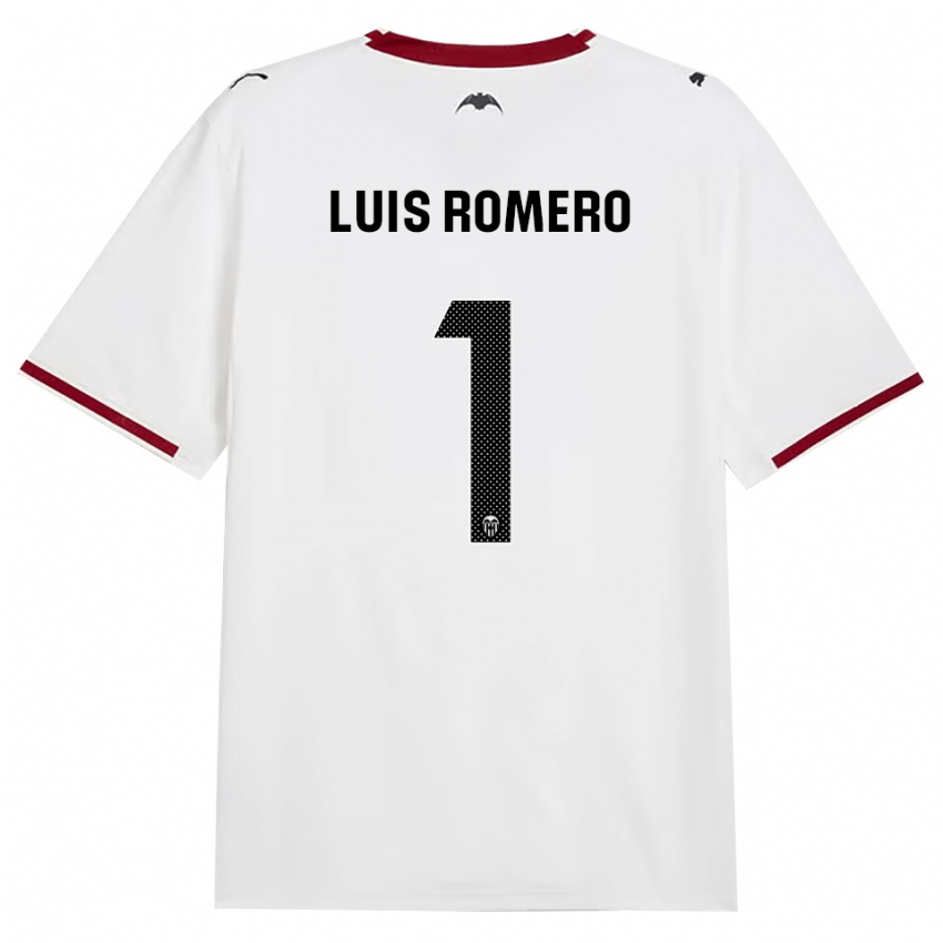 ילדים Luis Romero #1 שחור לבן אדום צהוב ג'רזי ביתית 2026/27 חולצה קצרה