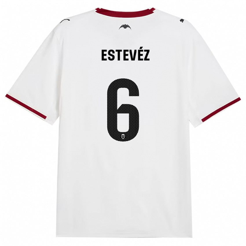 ילדים Alejandro Estevéz #6 שחור לבן אדום צהוב ג'רזי ביתית 2026/27 חולצה קצרה