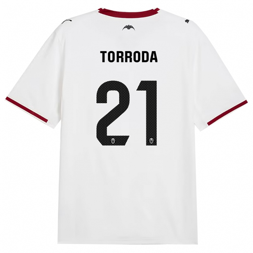 ילדים Anna Torrodà #21 שחור לבן אדום צהוב ג'רזי ביתית 2026/27 חולצה קצרה