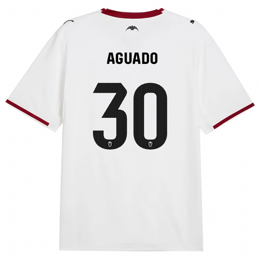 ילדים Julia Aguado #30 שחור לבן אדום צהוב ג'רזי ביתית 2026/27 חולצה קצרה