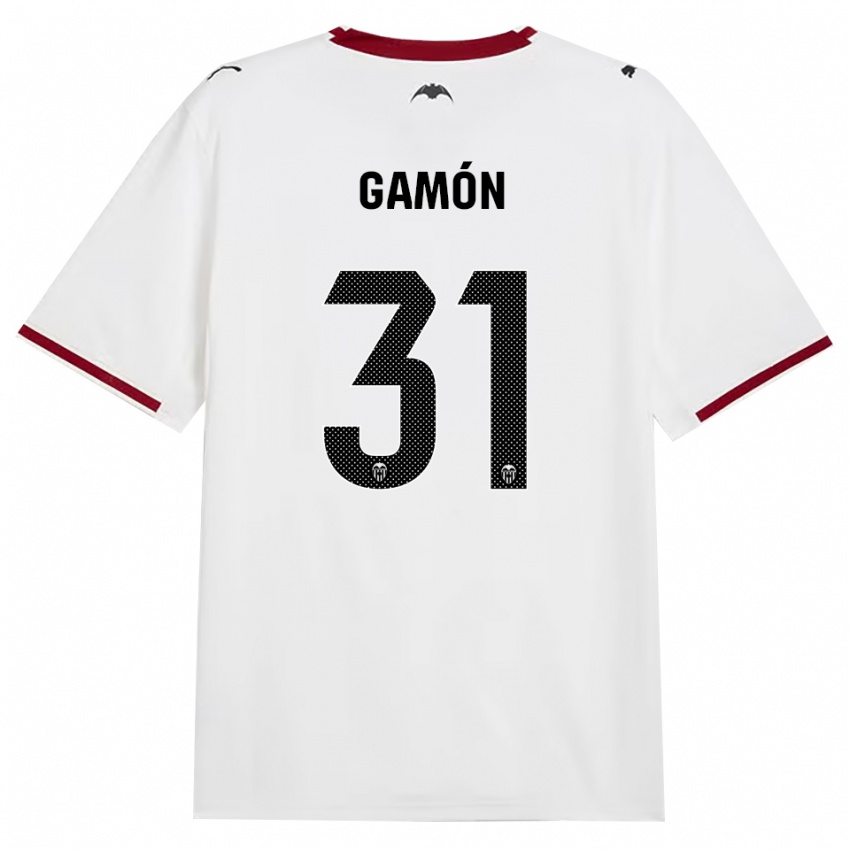 ילדים Rodrigo Gamón #31 שחור לבן אדום צהוב ג'רזי ביתית 2026/27 חולצה קצרה