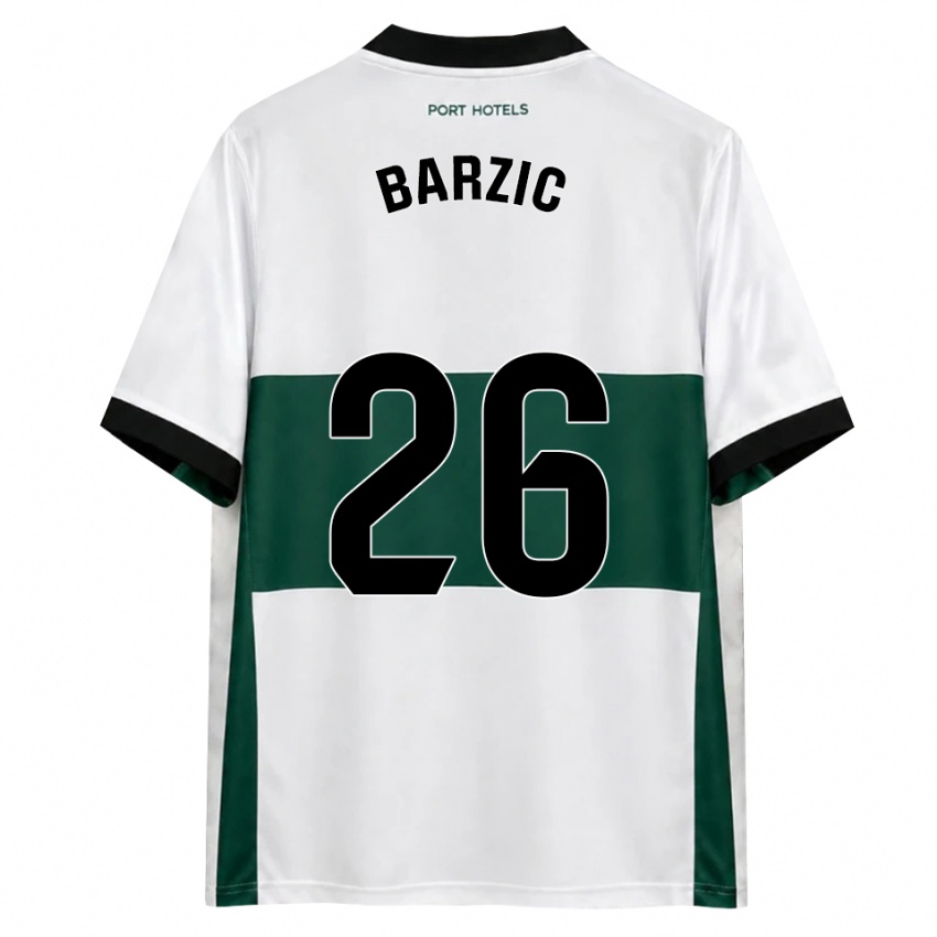 ילדים Matia Barzic #26 ירוק לבן אדום ג'רזי ביתית 2026/27 חולצה קצרה